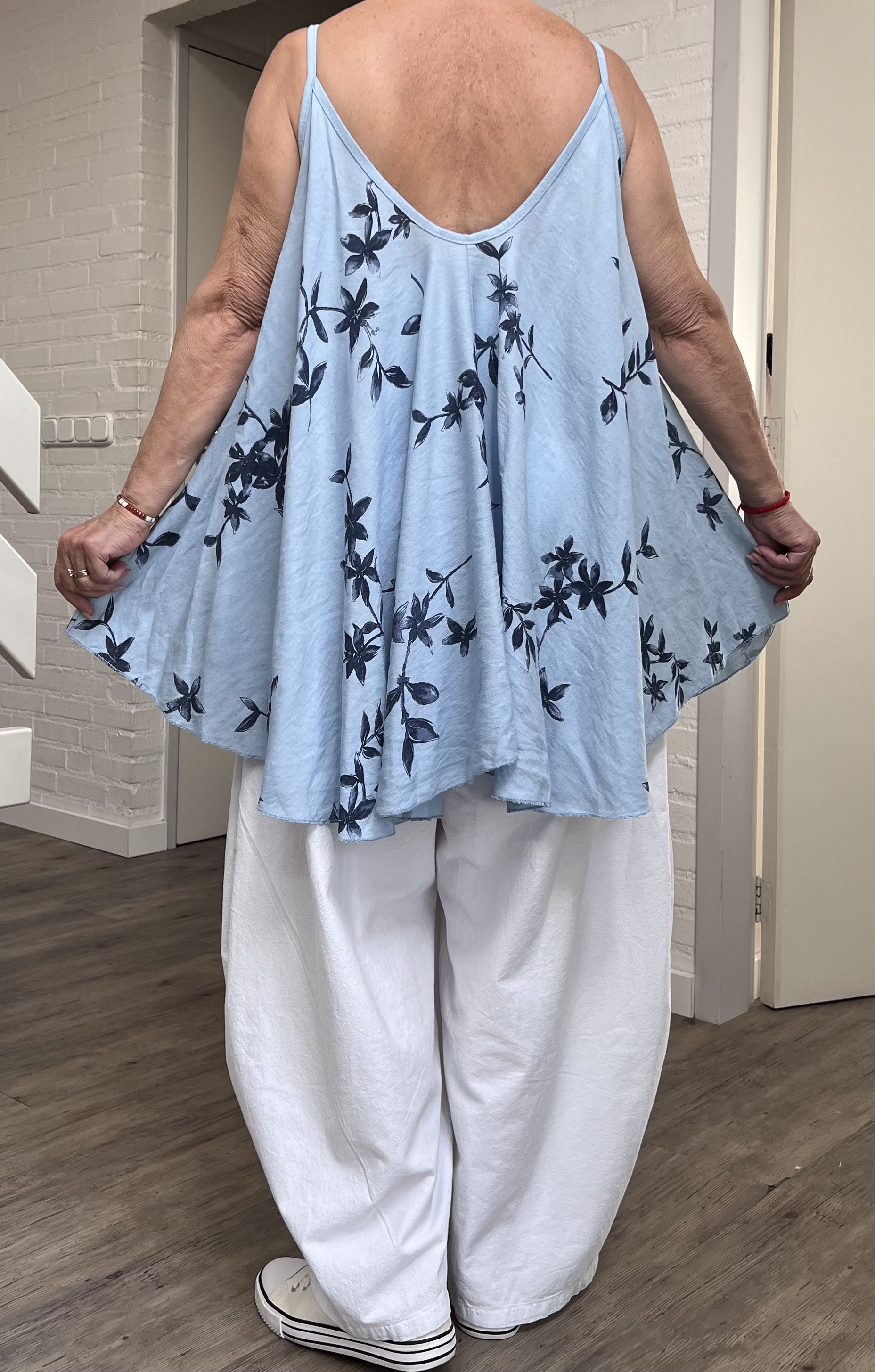 ITALIA oversized viscose A-lijn zomer top/in meerdere kleuren