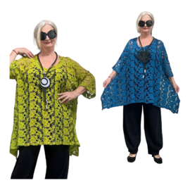 La Bass de modieuze kleuring katoen KANTEN tuniek apart/in meerdere kleuren