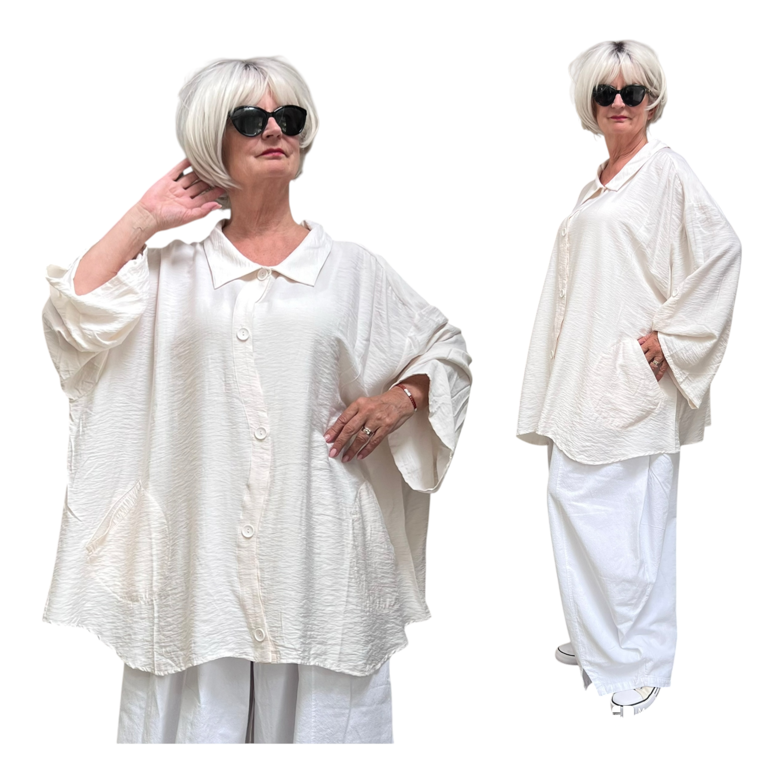 KEKOO design viscose A-lijn blazer/vest