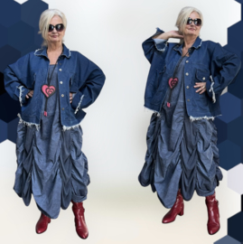 Sissi oversized katoen jeans blazer/jas/apart stretch