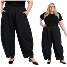 Moonshine katen/linnen look ballonbroek apart zwart