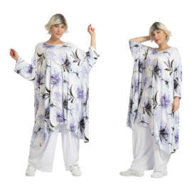 AKH oversized viscose A-lijn tuniek met zakken apart stretch