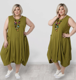 Moonshine katoen A-lijn jurk stretch / meerdere kleuren