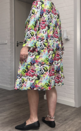 New Jersey viscose A-lijn jurk/tuniek extra wijd/ stretch