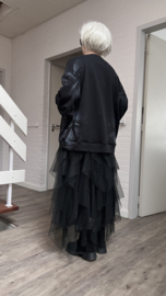 RE DESIGN oversized joggingstof top zwart/premium kwaliteit/stretch