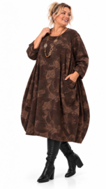 LaBass oversized fijn corduroy katoen ballon jurk
