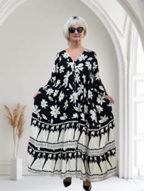 Vincenzo Allocca oversized viscose  BOHO A-lijn jurk apart
