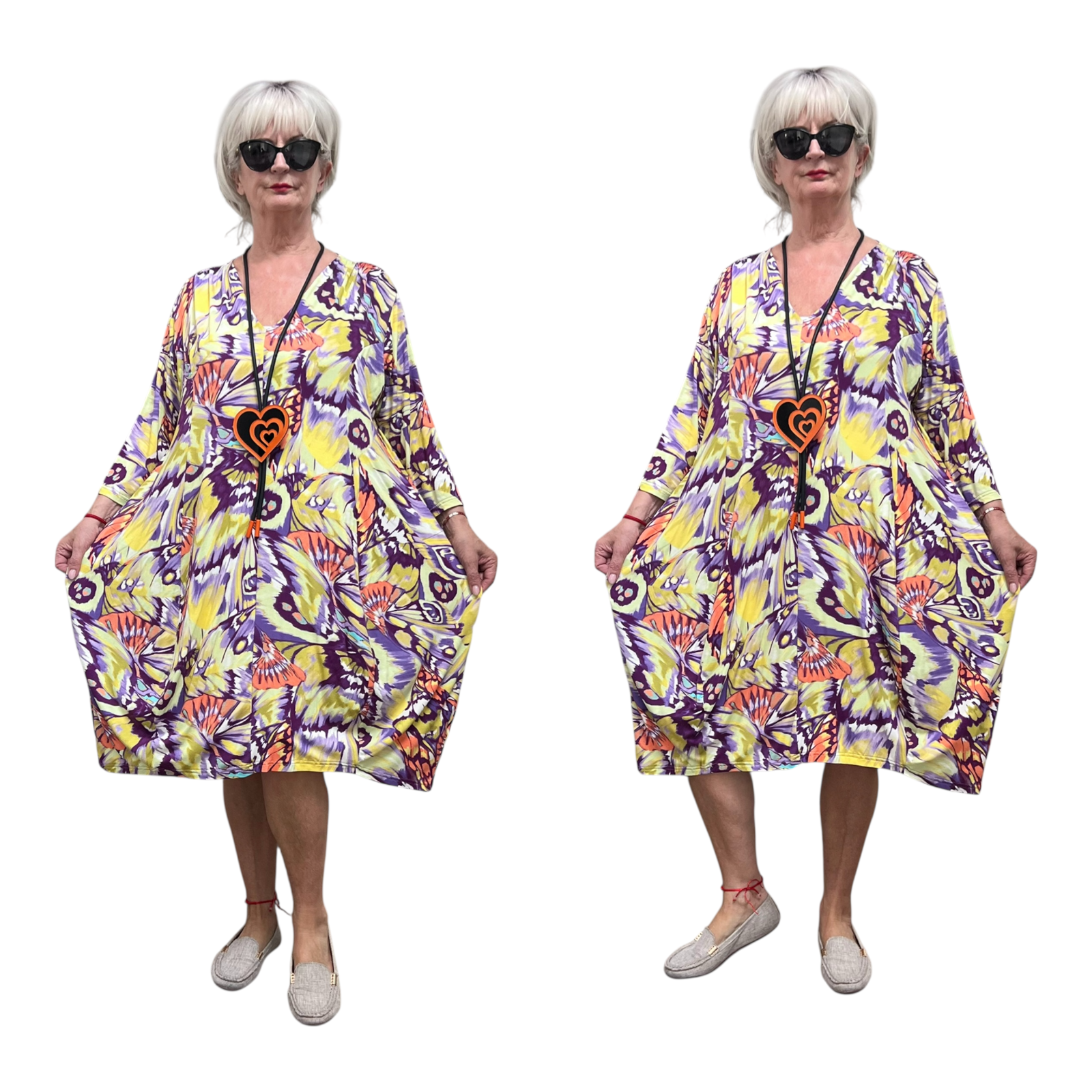Ophilia viscose A-lijn jurk  stretch