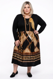 ITALIA MODA katoen/viscose jurk met zakken /stretch