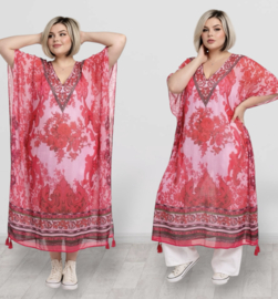ONE OF A KIND  viscose zomer poncho/tuniek( extra groot)