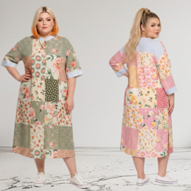 Kiwi viscose jurk/hemd /in meerdere kleuren