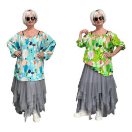 ITALIA oversized viscose spaanse blouse /in meerdere kleuren