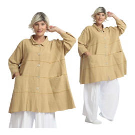 AKH viscose/linnen  A-lijn blazer