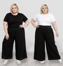 Moonshine linnen broek apart zwart