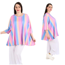 AKH viscose/katoen  A-lijn tuniek /apart stretch