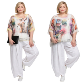 ITALIA oversized zomer top/blouse gevoerd /in meerdere kleuren