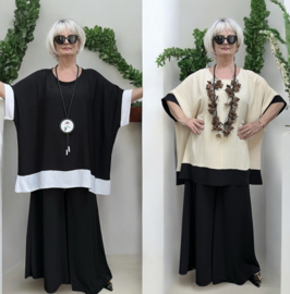 LaBass oversized viscose top/tuniek/niet doorschijnend /in meerdere kleuren