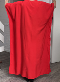 ITALIA viscose poncho met broche/niet doorschijnende