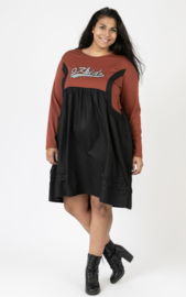 Pomme Rouge viscose A-lijn jurk stretch