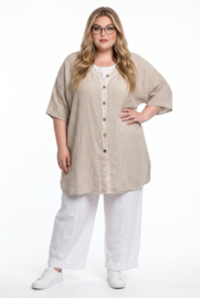 ITALIA MODA  linnen/katoen set  A-lijn blazer + tuniek/in meerdere kleuren