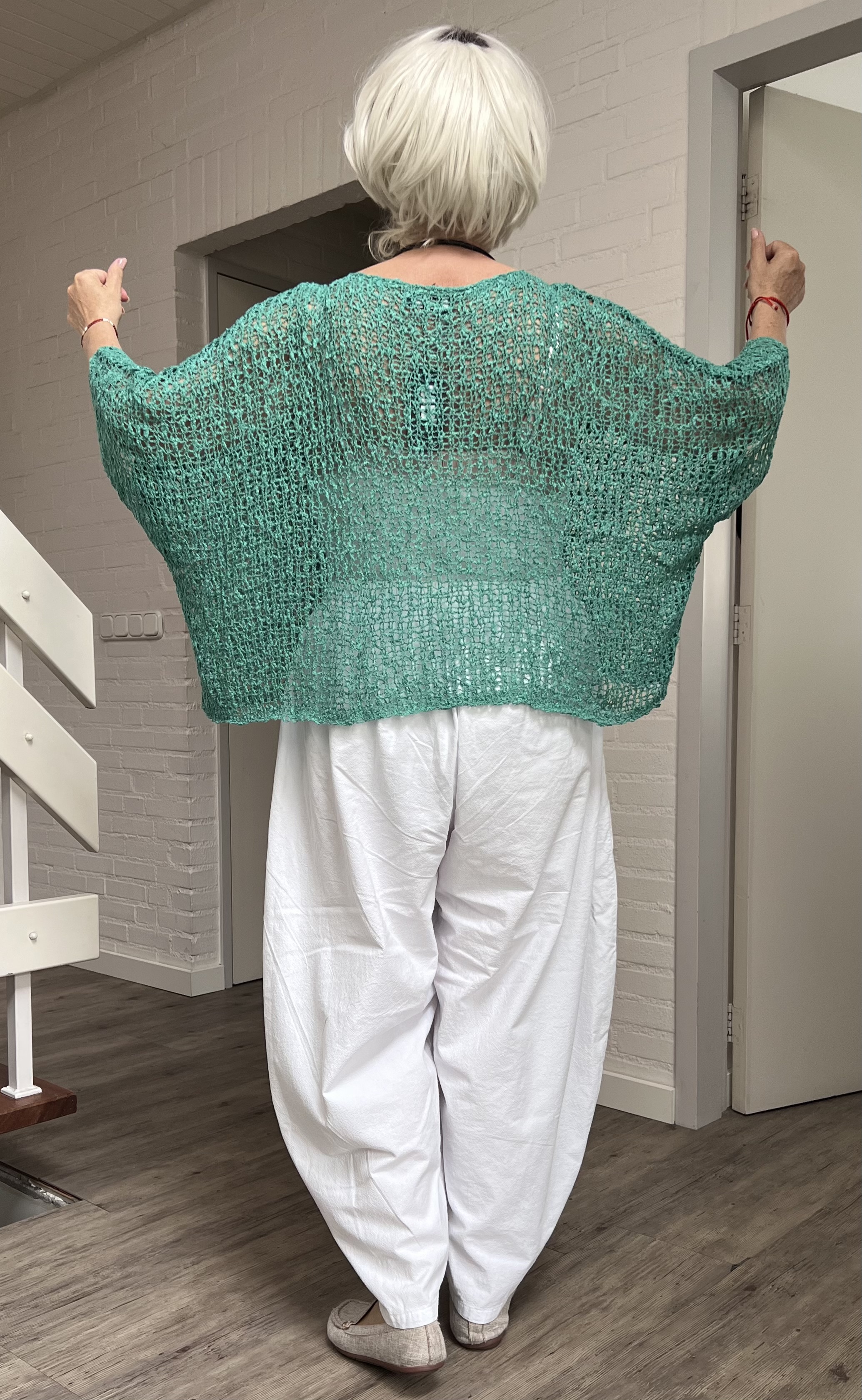 MB katoen/acryl oversized zacht  gebreide top stretch /in meerdere kleuren