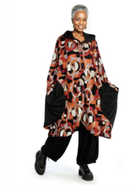 AKH viscose mix blazer met capuchon en zakken stretch