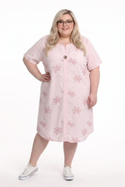 ITALIA MODA  viscose geborduurde jurk/in meerdere kleuren