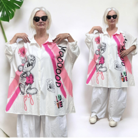 ITALIA oversized viscose blouse/hemd