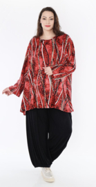 AKH oversized jersey viscose mix A-lijn tuniek apart stretch