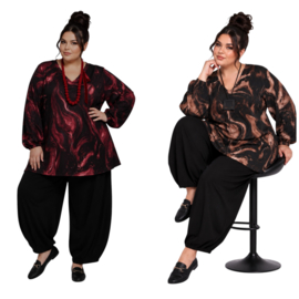 ITALIA MODA viscose mix A-lijn tuniek stretch  /in meerdere kleuren