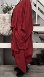 Moonshine viscose A-lijn asymmetrische jurk met verstelbare plooien/in meerdere kleuren