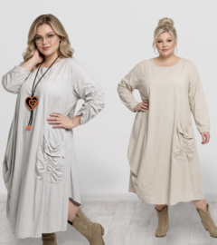 Moonshine katoen A-lijn jurk stretch apart/in meerdere kleuren