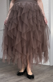 ITALIA MODA oversized tule rok gevoerd