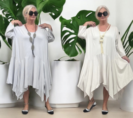 Moonshine katoen tricot A-lijn jurk apart/ stretch /in meerdere kleuren
