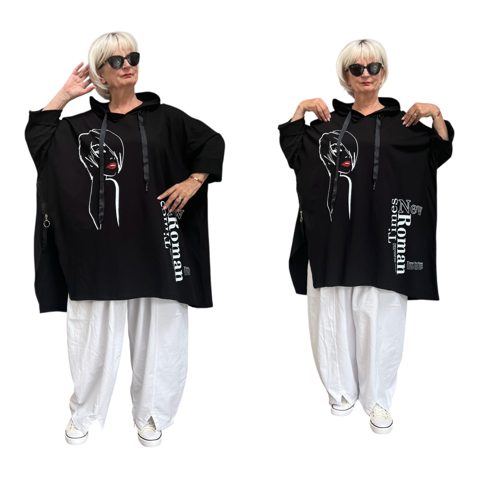 ITALIA MODA oversized katoen tuniek stretch /in meerdere kleuren