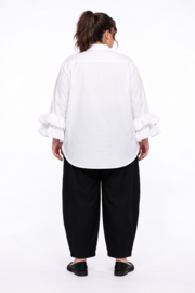 ZETA OTTO oversized katoen A-lijn blouse stretch /in meerdere kleuren
