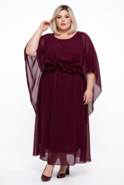 ITALIA MODA oversized chiffon A-lijn met bloemen/ apart