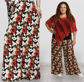 ITALY Mode jersey viscose  wijde broek apart /zeer rekbaar