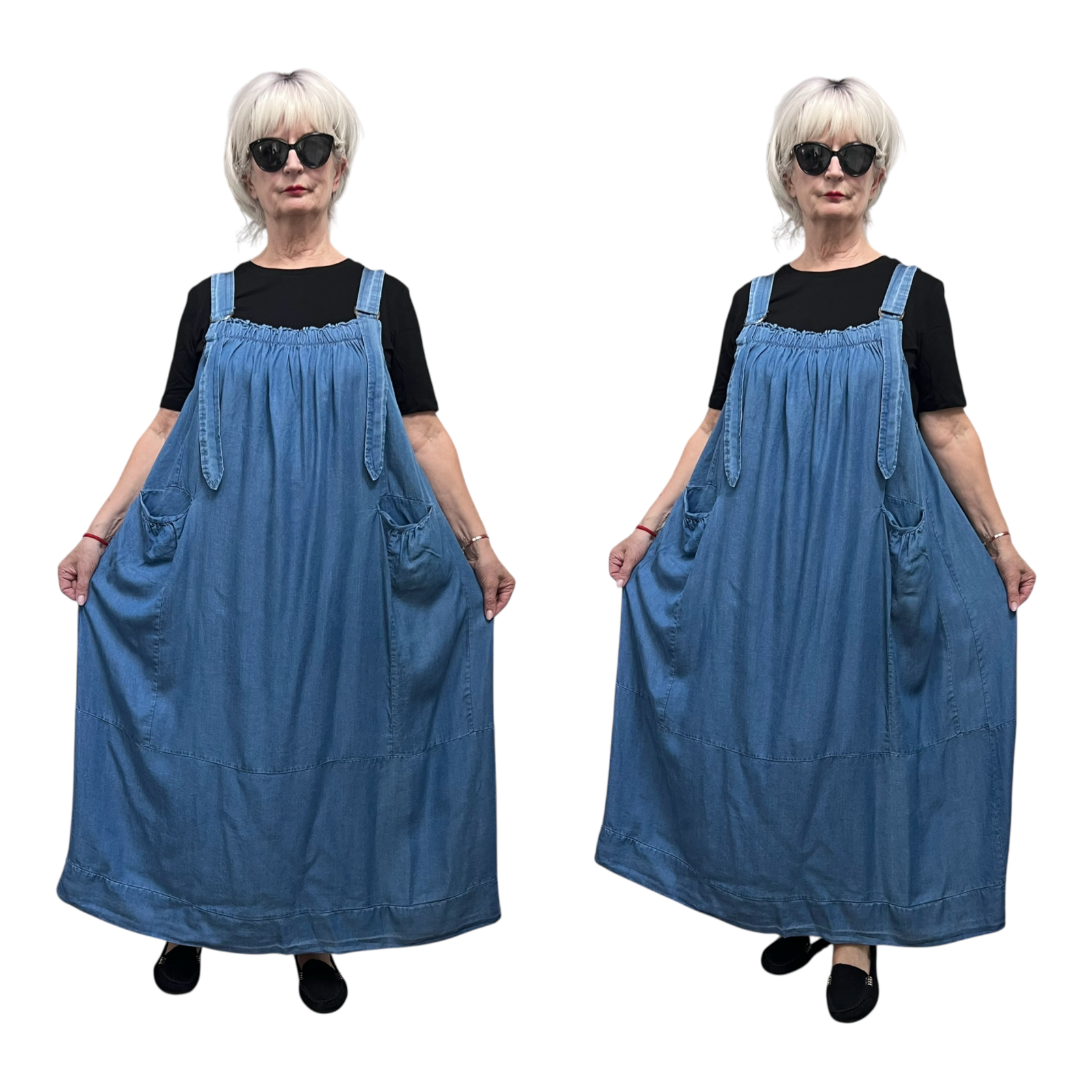 ITALIA MODA trncel jeans A-lijn jurk