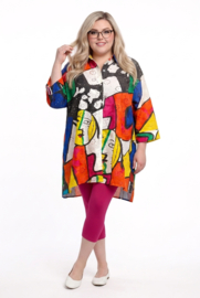 Bubblee oversized katoen A-lijn hemd/blouse