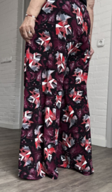 ITALY Mode jersey viscose  wijde broek apart /zeer rekbaar
