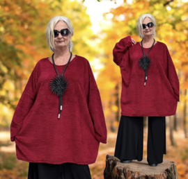 ITALIA MODA oversized fleece tuniek/ stretch/in meerdere kleuren