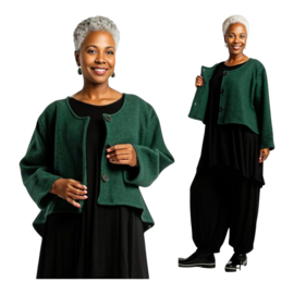 AKH oversized A-lijn blazer/vest apart stretch/in meerdere kleuren