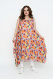 AKH oversized viscose  A-lijn  jurk/tuniek apart/niet doorschijnend