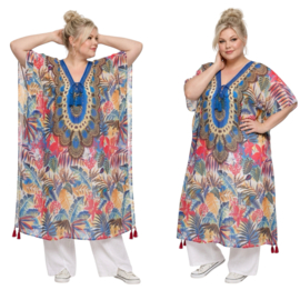 ONE OF A KIND  viscose zomer poncho/tuniek( extra groot)