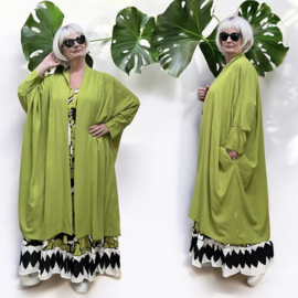 AKH oversized chique A-lijn blazer/vest met zakken apart