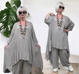 Moonshine linnen A-lijn jurk/tuniek apart stretch