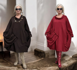 Moonshine winter tricot katoen A-lijn jurk stretch/in meerdere kleuren