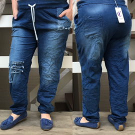 Moonshine katoen jeans broek met veel stretch apart