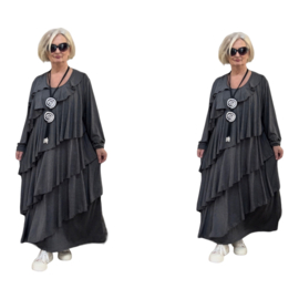 Giovani Collection viscose tricot A-lijn jurk stretch